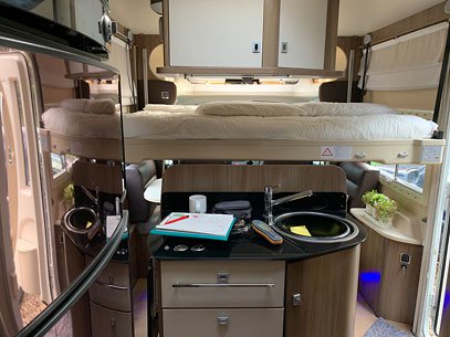 A motorhome habitation damp check in progress, Lincoln